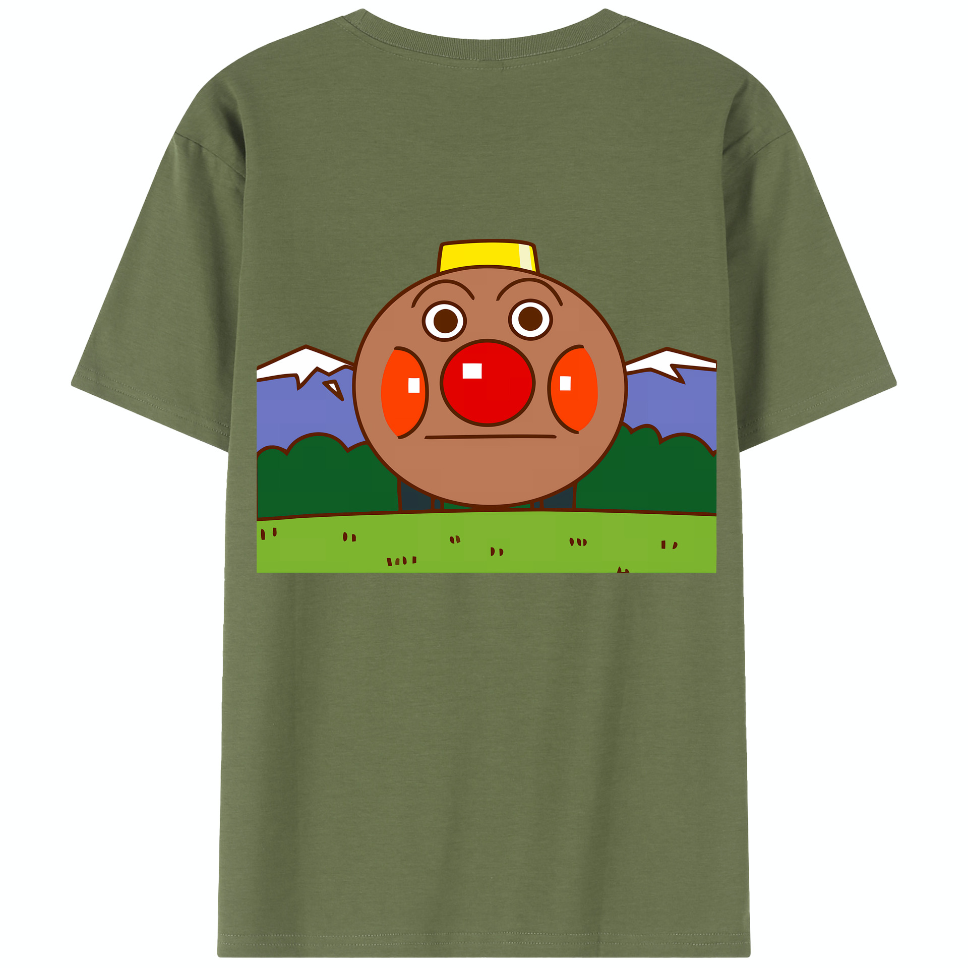 （画像用） アンパンマン Anpanman 綿100％半袖Tシャツ（背面プリント）